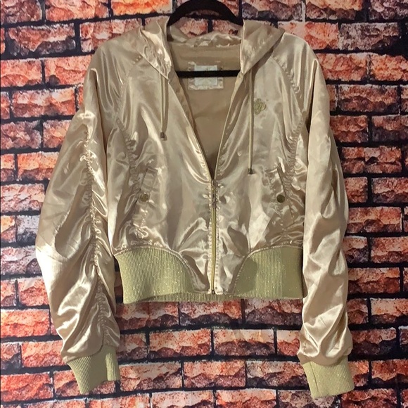 South Pole Gold satin Bomper Jacket - Picture 5 of 6